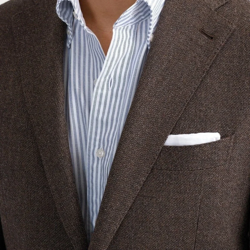 Proper Cloth Mens 2025 Bedford Jacket Marlane Wool Brown Hopsack 46 Tall Blazer